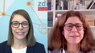 Magdalena Hein und Dr. Stephanie Kowitz-Harms im Online-Call