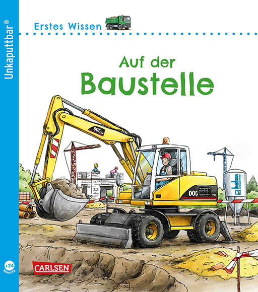 The picture shows the book cover of "On the construction site".